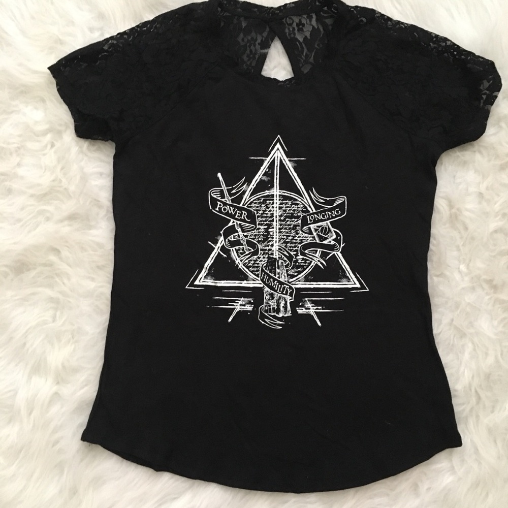Harry Potter Deathly Hallows keyhole tee